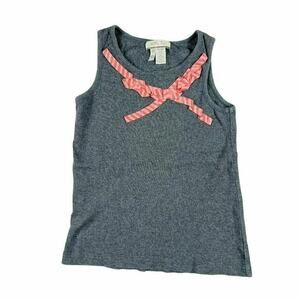 Matilda Jane Hello Summer Gray Pink Ribbon Tank Top 10